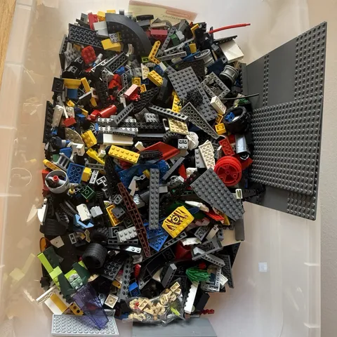 LEGO Lot 3 of 4 Bulk Bricks 20 lbs Grey Baseplates Printed Pieces Vintage Parts