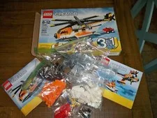 LEGO Transport Chopper Set 7345 100% Complete w/Box Instructions Helicopter Lot