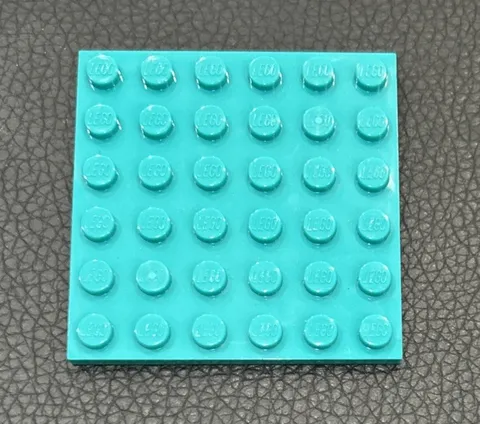 LEGO Parts: Flat Base Plate 6x6 Dark Turquoise Part # 3958