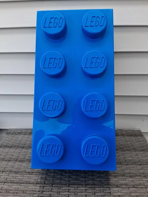 LEGO Large 8 Knob Storage Brick Stackable BLUE - 19.5" x 10" X 6"