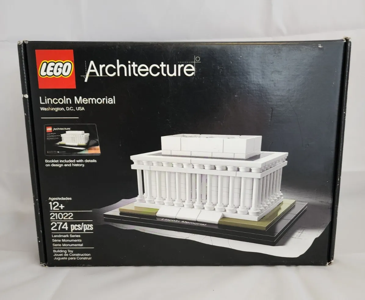 LEGO Architecture Lincoln Memorial Retired 274 Pc #21022 Open Box Sealed Pieces