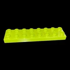 lime green Duplo 2X8 plate- combined shipping (GRN41)