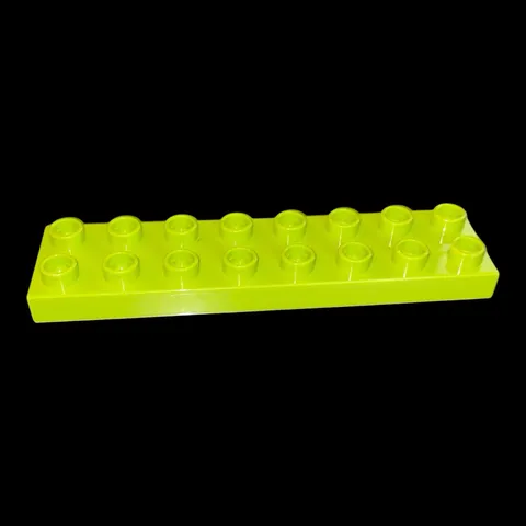 lime green Duplo 2X8 plate- combined shipping (GRN41)