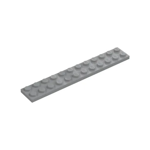 LEGO 4x Light Bluish Gray Plate 2 x 12 inv.629