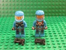 Lot 2 LEGO Alien Defense Unit Soldier minifigures ADU Alien Conquest 7066 BT56
