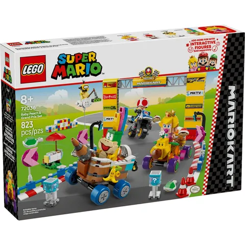 LEGO Super Mario 72036 Mario Kart Baby Peach & Grand Prix Set Building Toy New