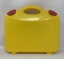LEGO Yellow & Orange Plastic Carrying Case Storage Box With Dividers