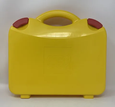 LEGO Yellow & Orange Plastic Carrying Case Storage Box With Dividers