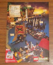 Rare Advertising Lego System Pirates 6286 Three Mast Bark 6271 Admiral Caravelle 1993