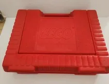 Vintage 1985 LEGO Hard Red Plastic Storage Case