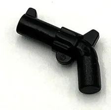 Lego New Black Minifigure Weapon Gun Pistol Revolver Large Barrel Part