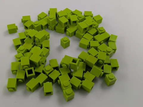 LEGO x100 Lime 1x1 Brick (3005) Building Bricks Lot Bulk MOC