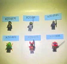 Authentic LEGO NINJAGO Minifigure Lot of 6 w/swords NJO *read description*