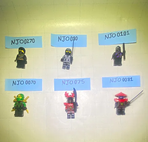Authentic LEGO NINJAGO Minifigure Lot of 6 w/swords NJO *read description*