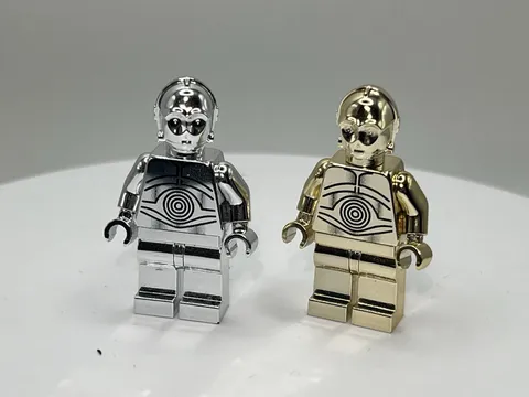 TCS Custom Chrome C-3PO / TC-14 Pad Printed Lego Star Wars Minifigure Bossk cust