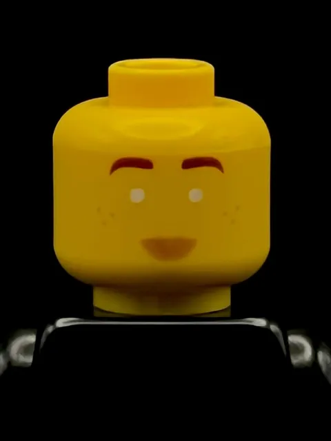 Lego City Misprint Minifigure Head Prototype Rare Factory Error Test Print