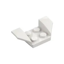 LEGO 38x White Vehicle, Mudguard 2 x 4 with Flared Wings inv.606