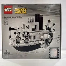 LEGO Ideas #024 Steamboat Willie 21317 Mickey Mouse Disney Retired New Sealed