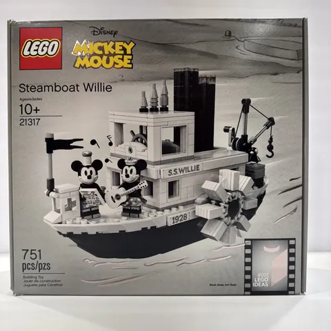 LEGO Ideas #024 Steamboat Willie 21317 Mickey Mouse Disney Retired New Sealed