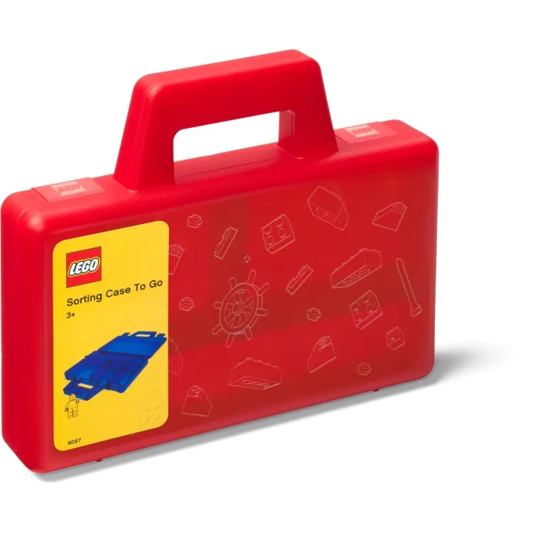 LEGO Storage Products: 40870001 Sorting Case To Go Transparent Red NEW