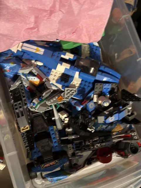 LEGO Ninjago Blue Vehicle Parts Pieces & Partial Builds Lot