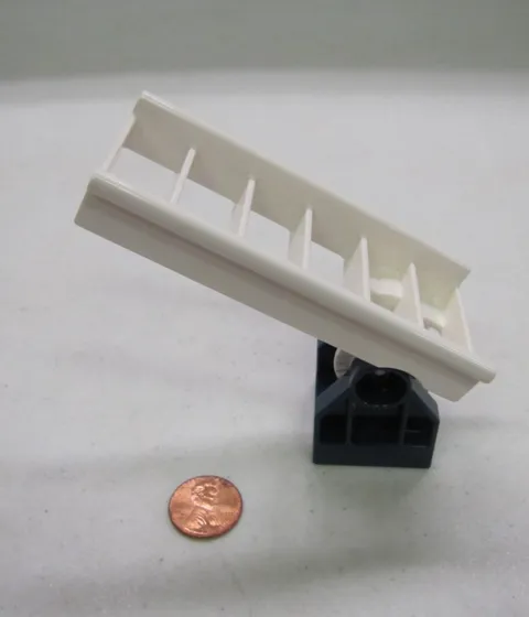 Lego Duplo 3.75" White Fire Ladder W/ Navy Base For Firetruck Fire Engine Part