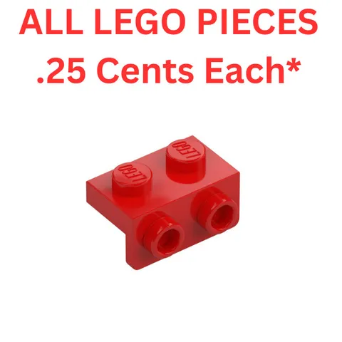 LEGO Bracket 1x2-1x2 Red 99781 - Genuine LEGO Parts Pieces Bulk
