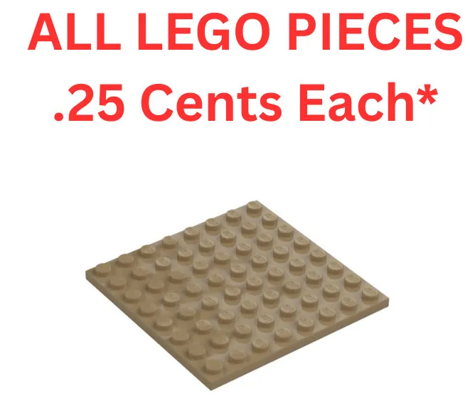 LEGO Plate 8x8 Dark Tan 41539 - Genuine LEGO Parts Pieces Bulk