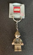 Lego Indiana Jones Keyring - Professor Henry Jones Sr. 852146 Rare Grey Tag