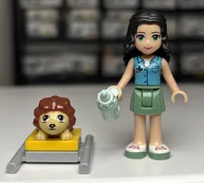 LEGO Friends Emma Minifigure Mini Doll frnd0099 Vet Cross Logo Magenta Bow 41086