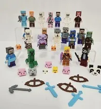 LEGO 20 Minecraft Authentic Minifigure 10 Animal Heads And Accessories 