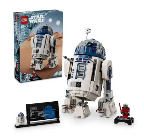 LEGO Star Wars R2-D2 Brick Built Droid Figure, Collectible Star Wars Room Décor