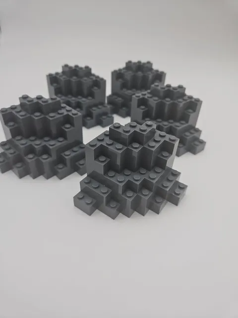 NEW LEGO MURP PIECES Dark Bluish Gray Mountain Wall Part 8x8x6 Rock Castle 