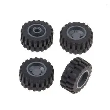 4x LEGO Rad 30.4x14 Reifen Black Rim 18x14 New Dark Gray 30391 30285c01
