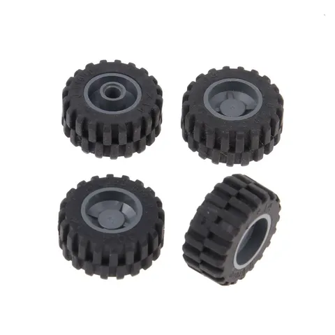 4x LEGO Rad 30.4x14 Reifen Black Rim 18x14 New Dark Gray 30391 30285c01