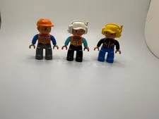 Lego Construction Worker Minifigures Duplo toy lot bundle 