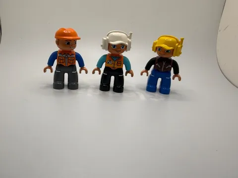 Lego Construction Worker Minifigures Duplo toy lot bundle 
