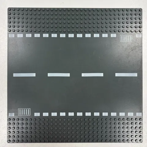 Lego Baseplate Road 32 x 32 w/ White Dashed Lines and Storm Drain (44336px4)