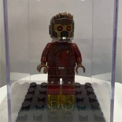 Star lord Lego minifigure + display case!