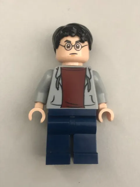 Lego Harry Potter Red Shirt Hoodie Blue Pants 2 sided head Minifigure