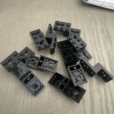 LEGO Bracket 2 x 5 x 1.3 with Holes (11215 / 79180) Black 11 Pieces