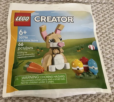 In Hand New 2026 Lego Creator 30716 Cute Easter Bunny Paperbag Set