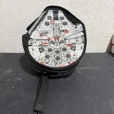 LEGO STAR WARS MILLENNIUM FALCON ZIPPERED STORAGE BAG MINI FIGURE CARRYING CASE