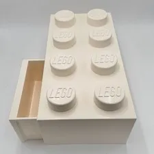 Lego Brick Stackable Storage Box Block Container 2-Drawer 19.5" x 5.75 x 9.75"