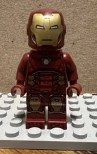 LEGO Super Heroes Avengers Iron Man sh0612 w/ plain Blue Face no Tony Stark Face