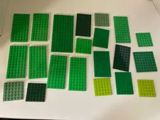 Lego Bulk Green Large Size plates 6x wide as shown cleaned lego c12 G#2