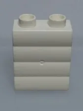 Lego Duplo 18783 White Log Profile 1x2x2 Brick Block