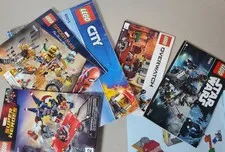 Lot 6 Lego Instruction Manuals Marvel- Star Wars - 60215 76128 75972 75183 76077