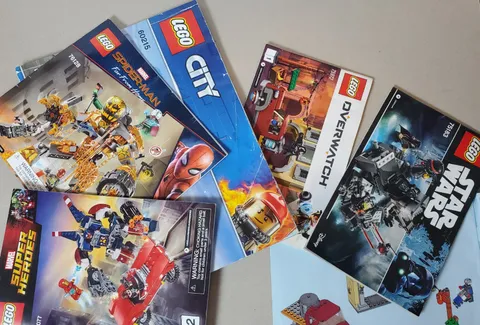 Lot 6 Lego Instruction Manuals Marvel- Star Wars - 60215 76128 75972 75183 76077