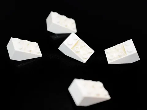5 LEGO White 3x2 Inverted Slope 33° angle sloped brick angled 2x3 3747 4500469
